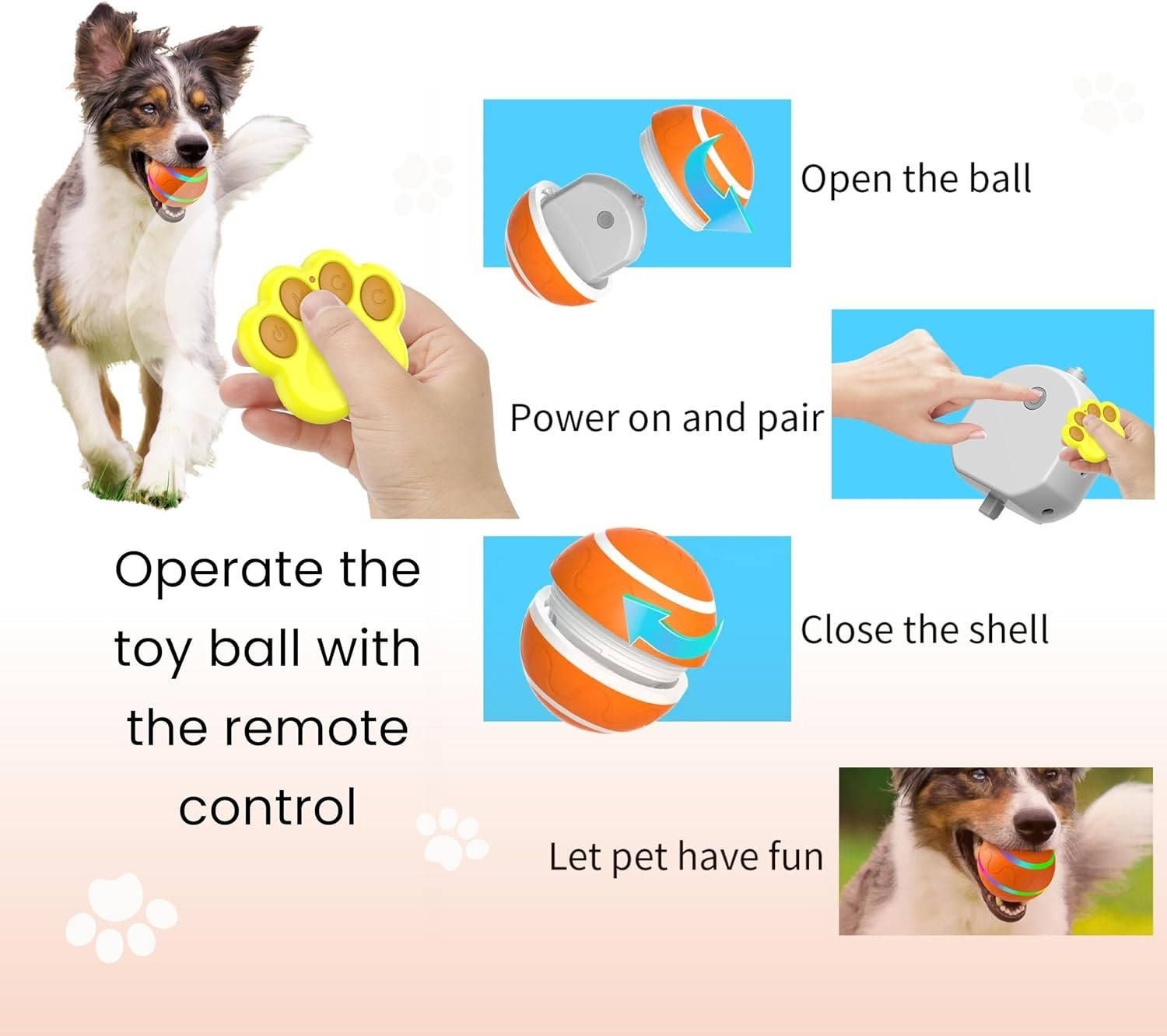 Interactive Dog Toy | Smart Remote-Controlled Ball | Fun and Colorful Playtime 5