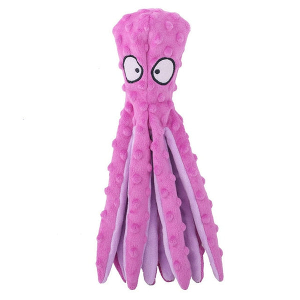 Interactive Plush Octopus Pet Toy | Soft Squeaky Dog and Cat Plaything 0