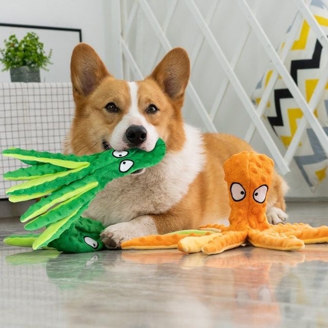 Interactive Plush Octopus Pet Toy | Soft Squeaky Dog and Cat Plaything 1