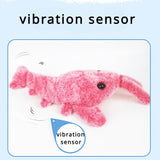 Interactive Plush Pet Toy | USB Rechargeable Jumping Shrimp for Cats and Small Dogs 3