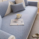 Jacquard Chenille Fabric Water-resistant & Oil-proof Plush Couch Cover