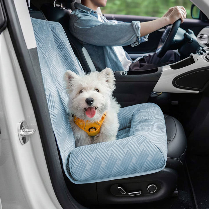Large Dog Cooling Car Seat Bed | Comfortable Travel Bolster for Hot Weather 0