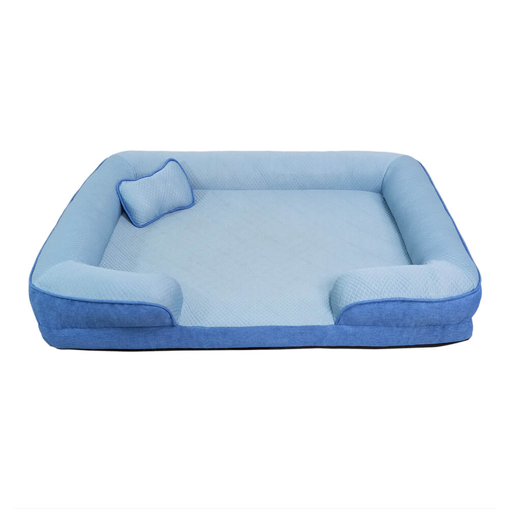 Large Dog Cooling Sofa Bed | Orthopedic Supportive Plush Design 10