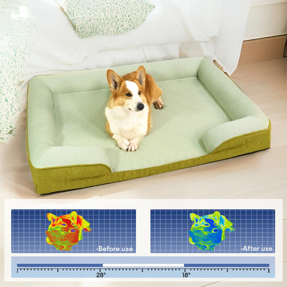 Large Dog Cooling Sofa Bed | Orthopedic Supportive Plush Design 2
