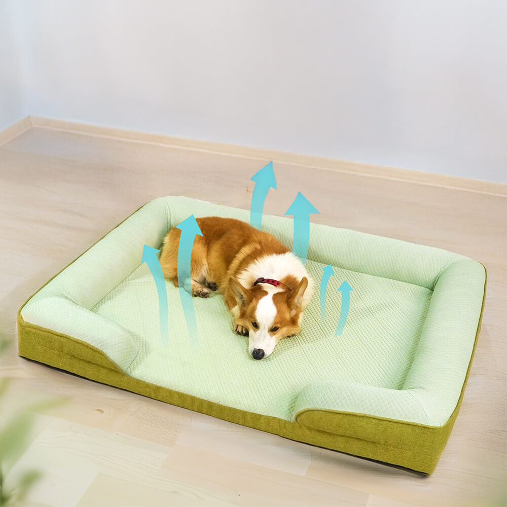 Large Dog Cooling Sofa Bed | Orthopedic Supportive Plush Design 4
