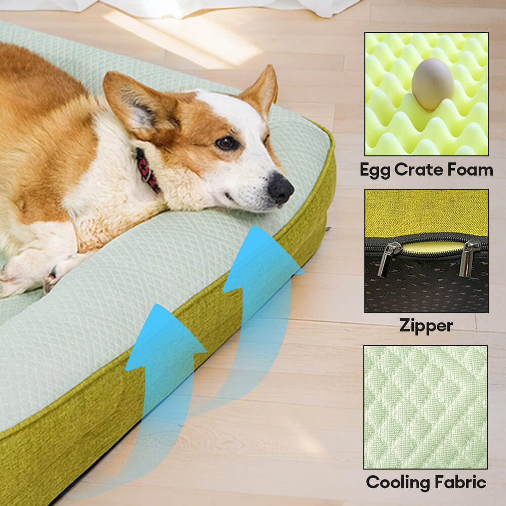 Large Dog Cooling Sofa Bed | Orthopedic Supportive Plush Design 6