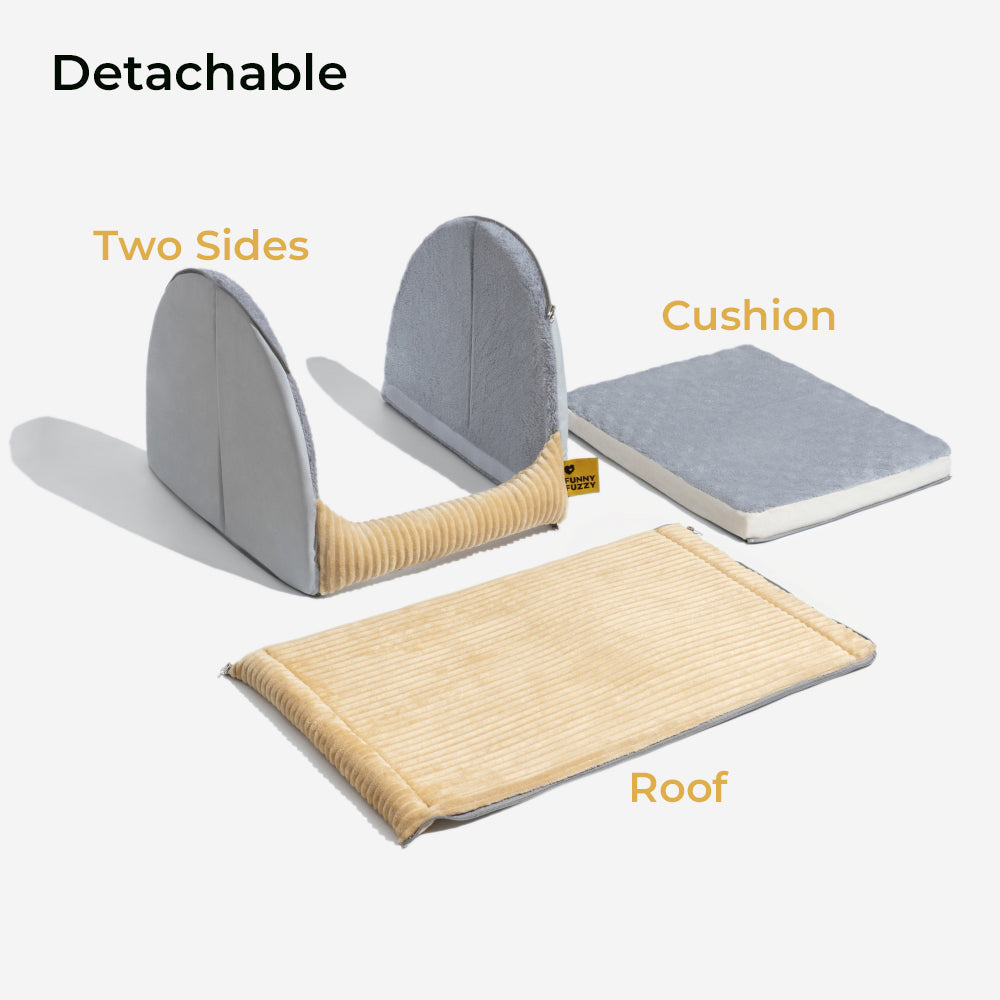 Large Dog Flannel Tent Bed | Cozy Detachable Insulated Design 4