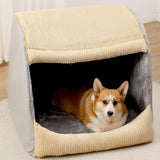 Large Dog Flannel Tent Bed | Cozy Detachable Insulated Design 7