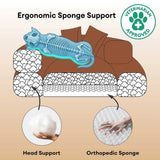 Large Orthopedic Diamond Velvet Dog Bed | Luxurious Cozy Donut Design 3