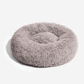 Large Orthopedic Nylon Faux Fur Dog Bed | Soft Cozy Round Design for Joint Relief