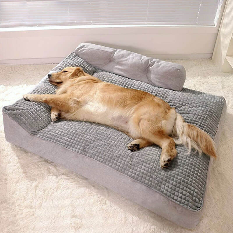 Large Orthopedic Terylene Dog Bed | Thick Supportive Washable Pillow for All Seasons 1