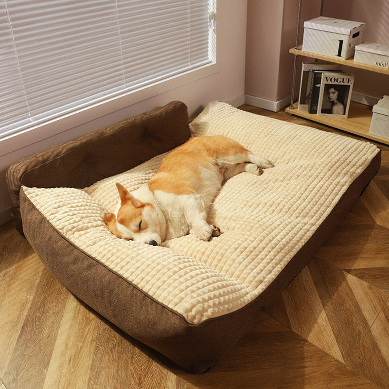 Large Orthopedic Terylene Dog Bed | Thick Supportive Washable Pillow for All Seasons 9