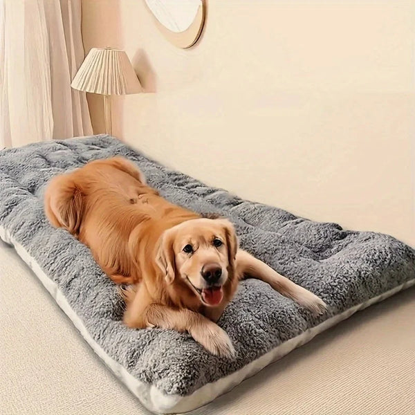 Large Plush Dog Bed Sofa | Thickened Super-Soft Polyester Crate Mat for All Dog Sizes