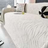 Leaf Pattern Cooling Ice Silk Sofa Protection Large Blanket Comfy Couch Cover