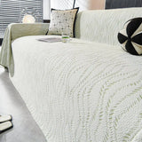 Leaf Pattern Cooling Ice Silk Sofa Protection Large Blanket Comfy Couch Cover
