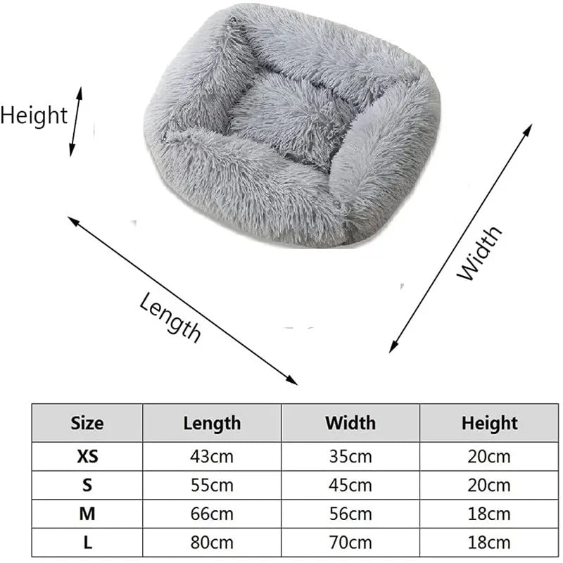 Luxury Long Plush Dog Bed | Washable Calming Kennel Mat for Small to XXL Dogs