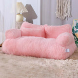 Luxury Plush Cat Bed Sofa | Warm Nest for Small Dogs and Cats