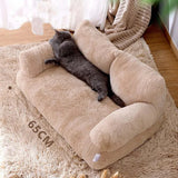 Luxury Plush Cat Bed Sofa | Warm Nest for Small Dogs and Cats