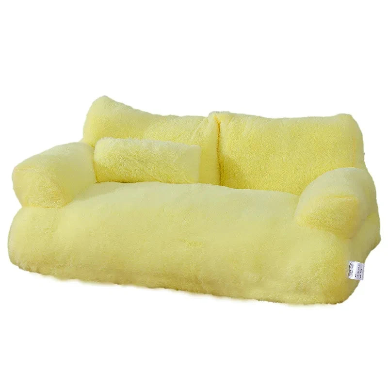 Luxury Plush Cat Bed Sofa | Warm Nest for Small Dogs and Cats
