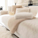 Warm Thick Faux Fur Sofa Protector Non-Slip Deluxe Couch Cover