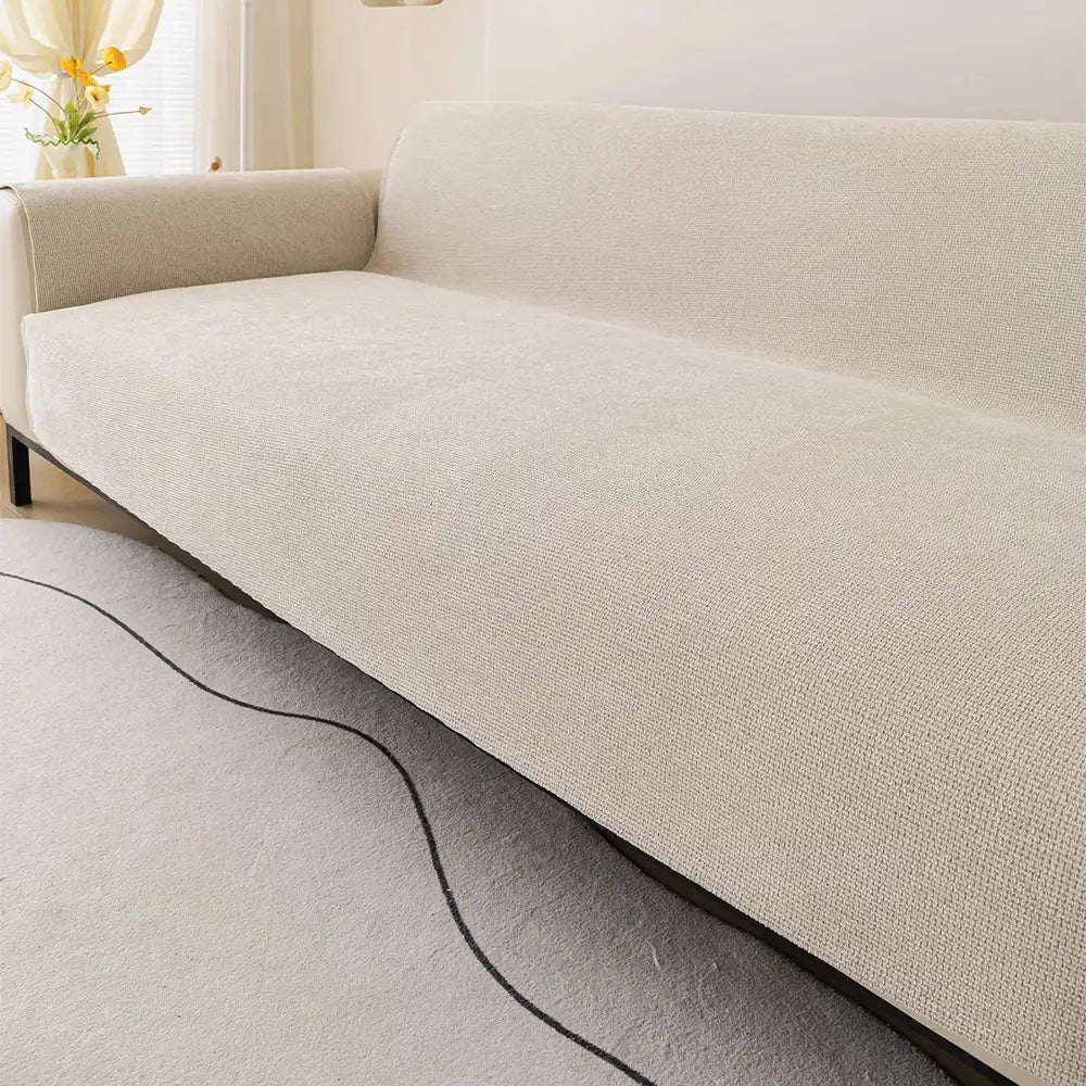 One-Piece Chenille Scratch-Resistant Durable Water-Repellent Non-Slip Stretch Couch Cover