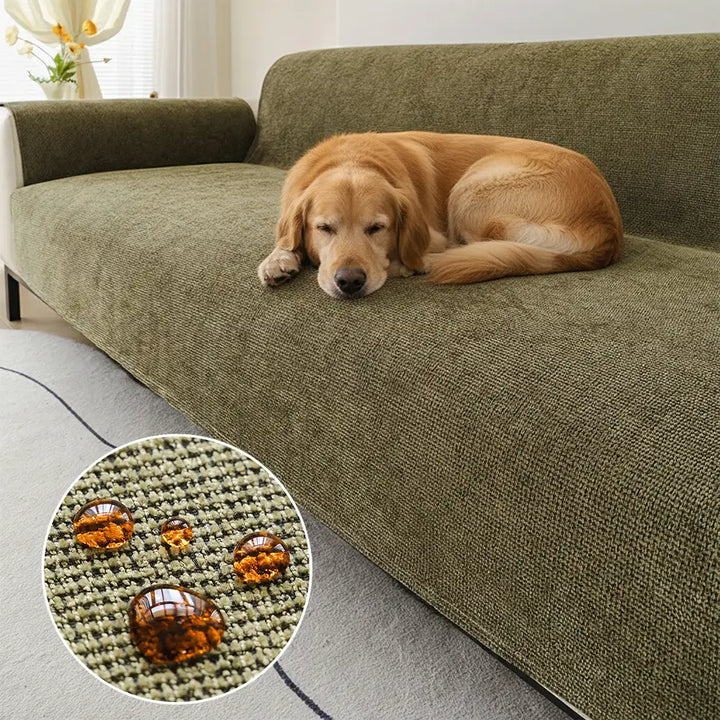 One-Piece Chenille Scratch-Resistant Durable Water-Repellent Non-Slip Stretch Couch Cover