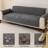 One-Piece Chenille Scratch-Resistant Durable Water-Repellent Non-Slip Stretch Couch Cover