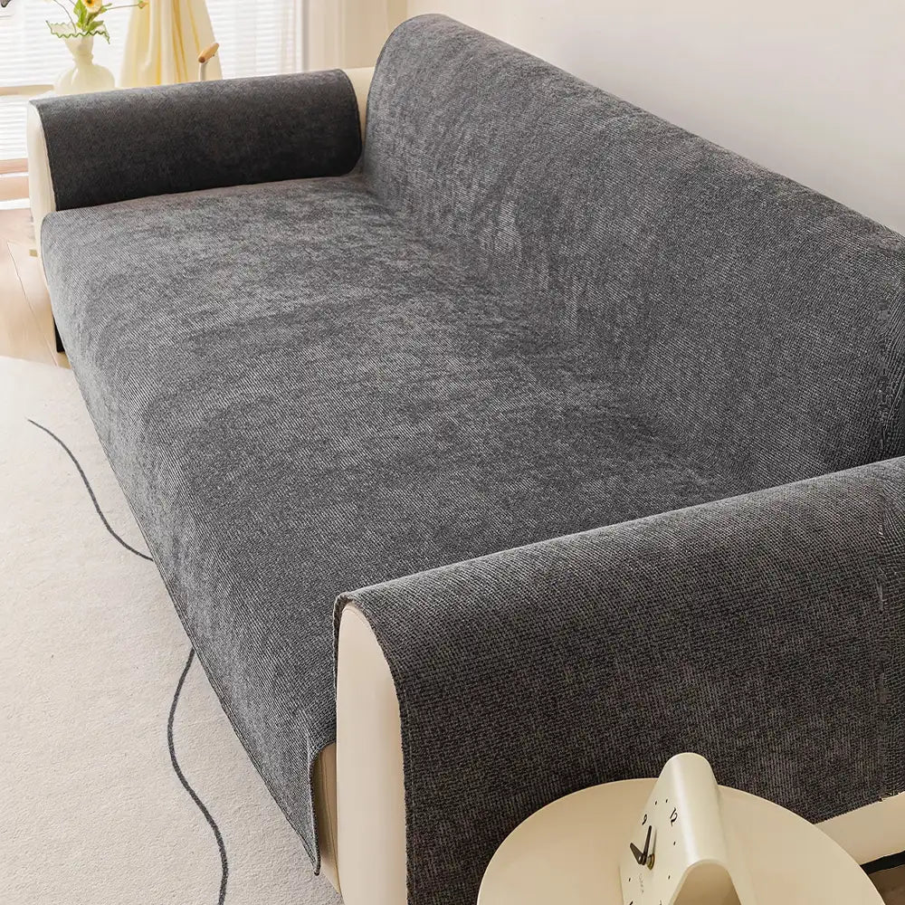 One-Piece Chenille Scratch-Resistant Durable Water-Repellent Non-Slip Stretch Couch Cover