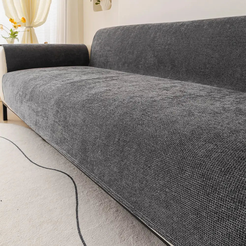 One-Piece Chenille Scratch-Resistant Durable Water-Repellent Non-Slip Stretch Couch Cover