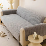 One-Piece Soft Pet-Friendly Short Plush Sofa Protection Non-Slip Snug Couch Cover