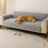 One-Piece Soft Pet-Friendly Short Plush Sofa Protection Non-Slip Snug Couch Cover
