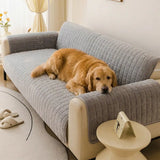 One-Piece Soft Pet-Friendly Short Plush Sofa Protection Non-Slip Snug Couch Cover