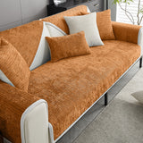 Waterproof Antimicrobial Simple Chenille Fabric Anti-scratch Elegant Couch Cover