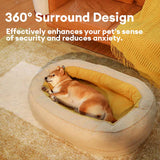Orthopedic Dog Bed | Cozy Cotton Fleece Donut Design | Large Anti-Slip Waterproof Pet Bed 1
