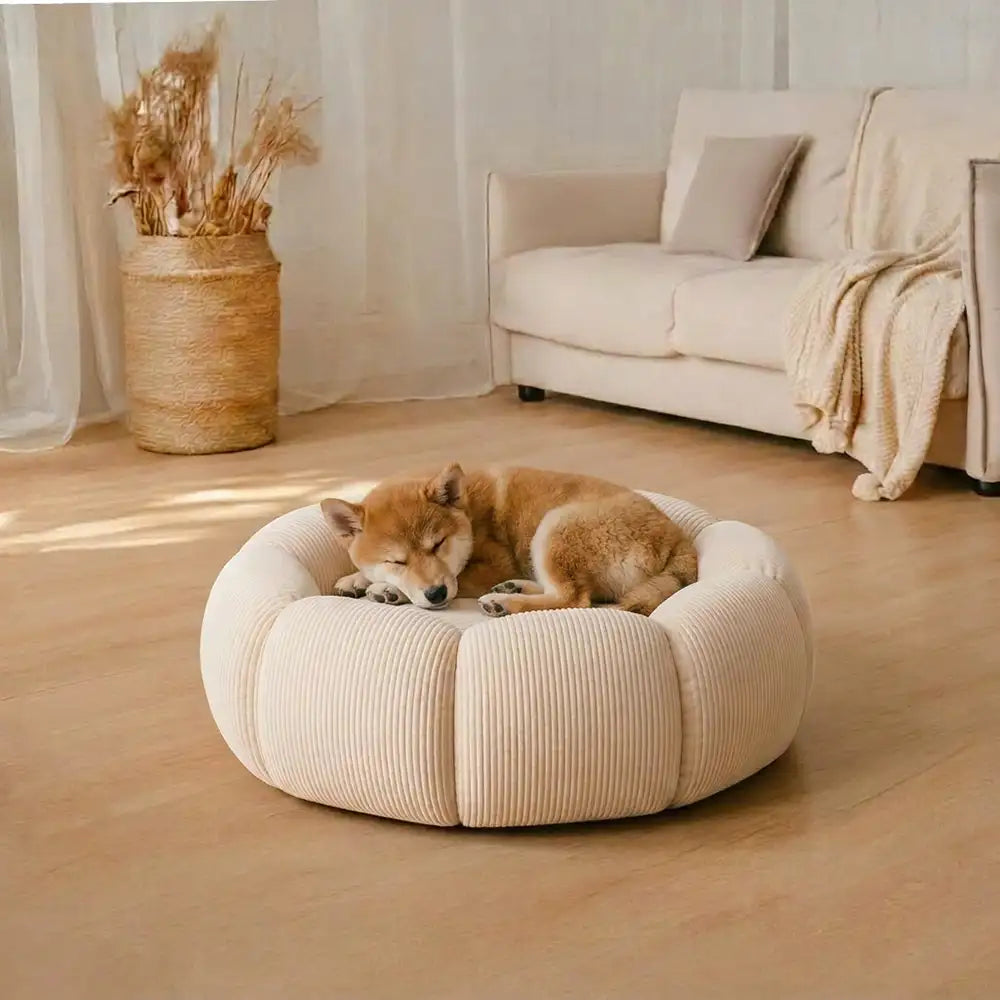 Orthopedic Dog Bed | Cozy Polyester Round Bed with Soft Neck Support for Comfort 2