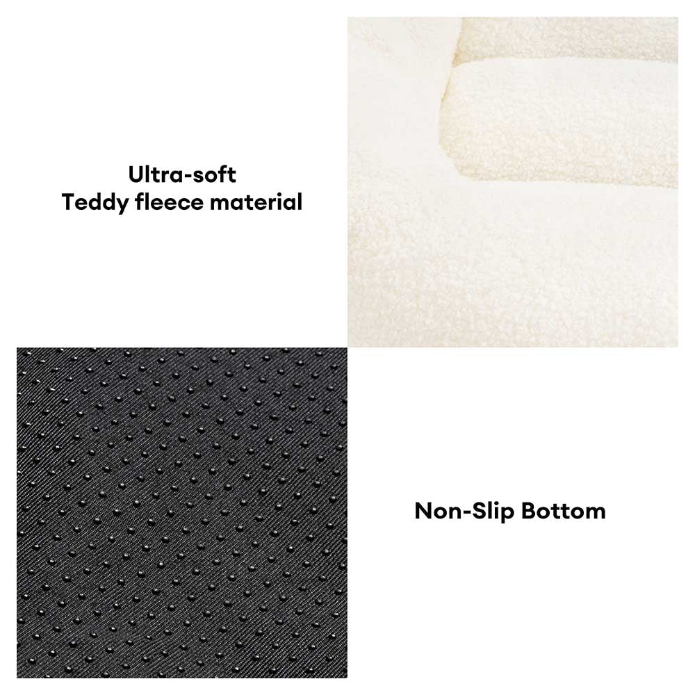 Orthopedic Dog Bed | Soft Teddy Fleece Large Sofa with Supportive Bolsters 4