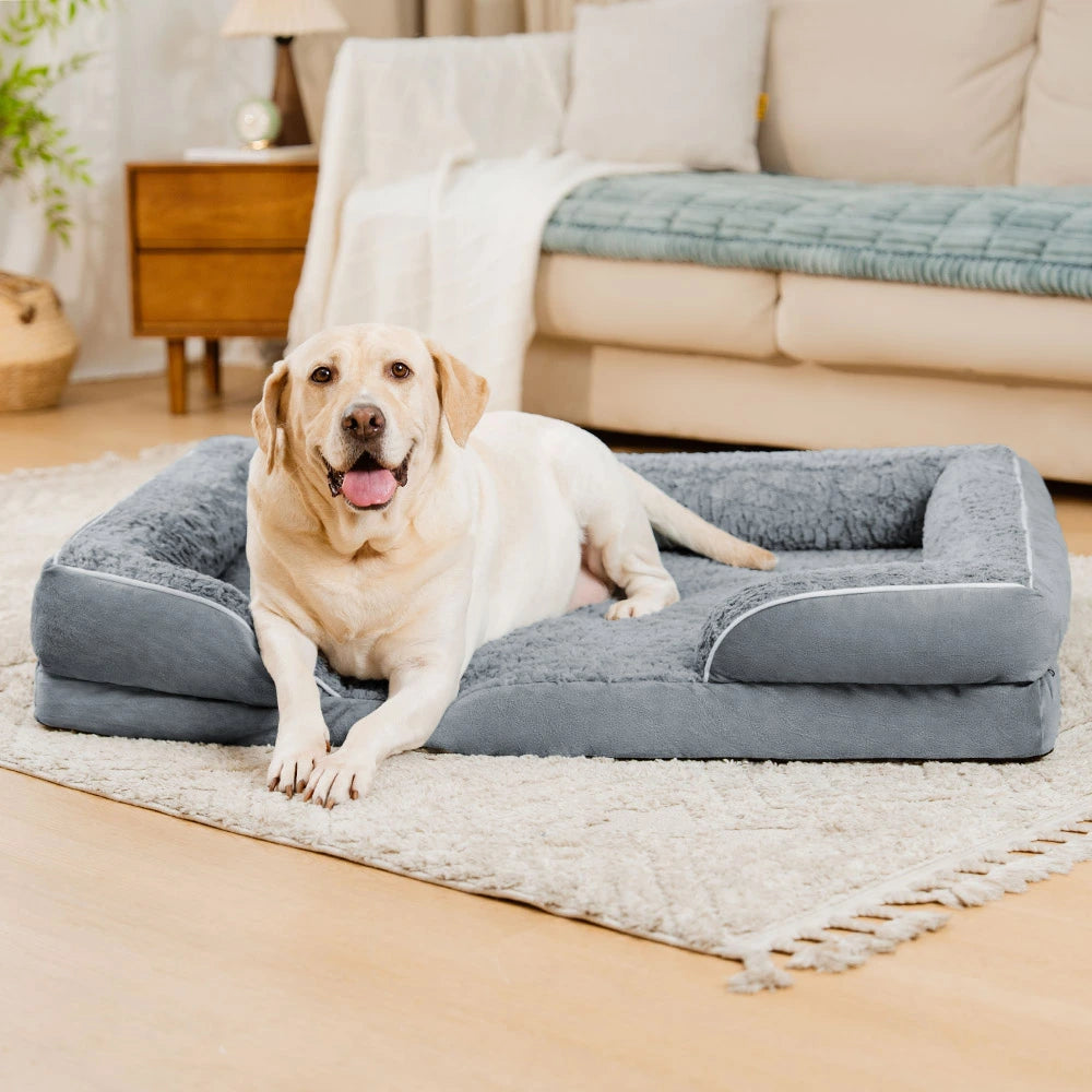 Orthopedic Dog Bed | Water-Repellent Plush Foam Pet Mattress | Supportive and Comfortable 10