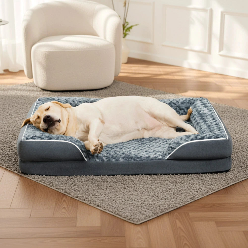 Orthopedic Dog Bed | Water-Repellent Plush Foam Pet Mattress | Supportive and Comfortable 8