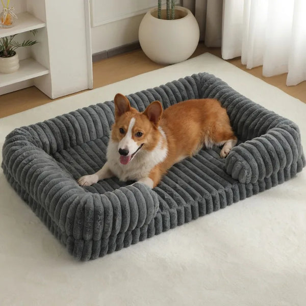 Orthopedic Memory Foam Dog Sofa | Calming Waterproof Bed with Removable Cover