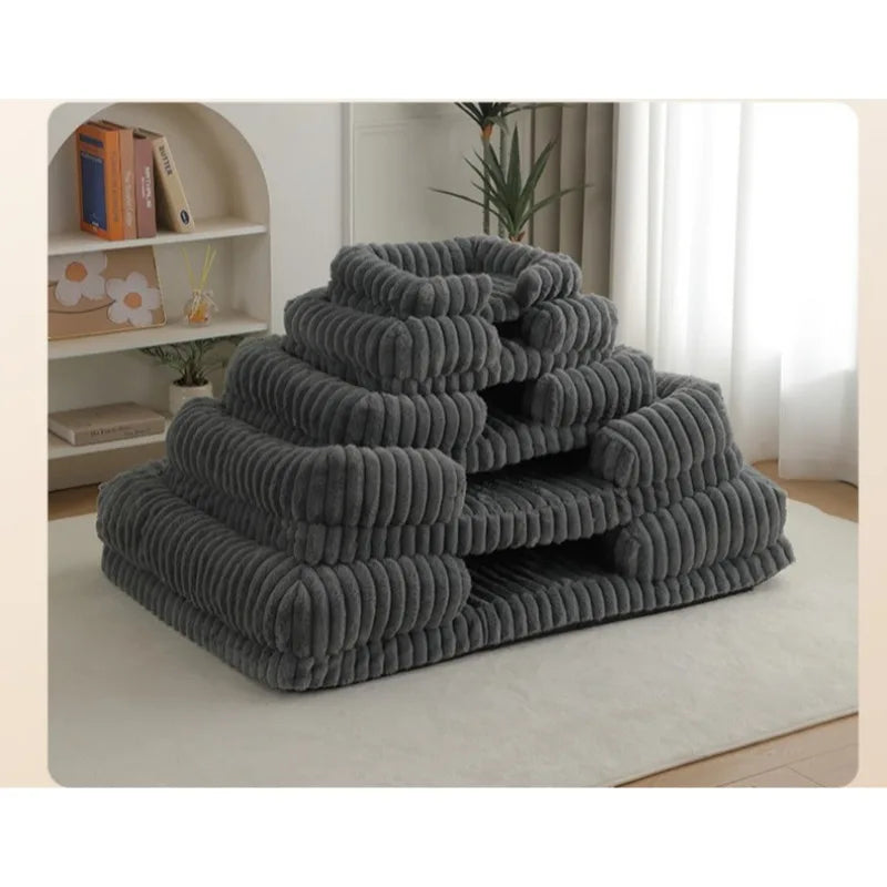 Orthopedic Memory Foam Dog Sofa | Calming Waterproof Bed with Removable Cover