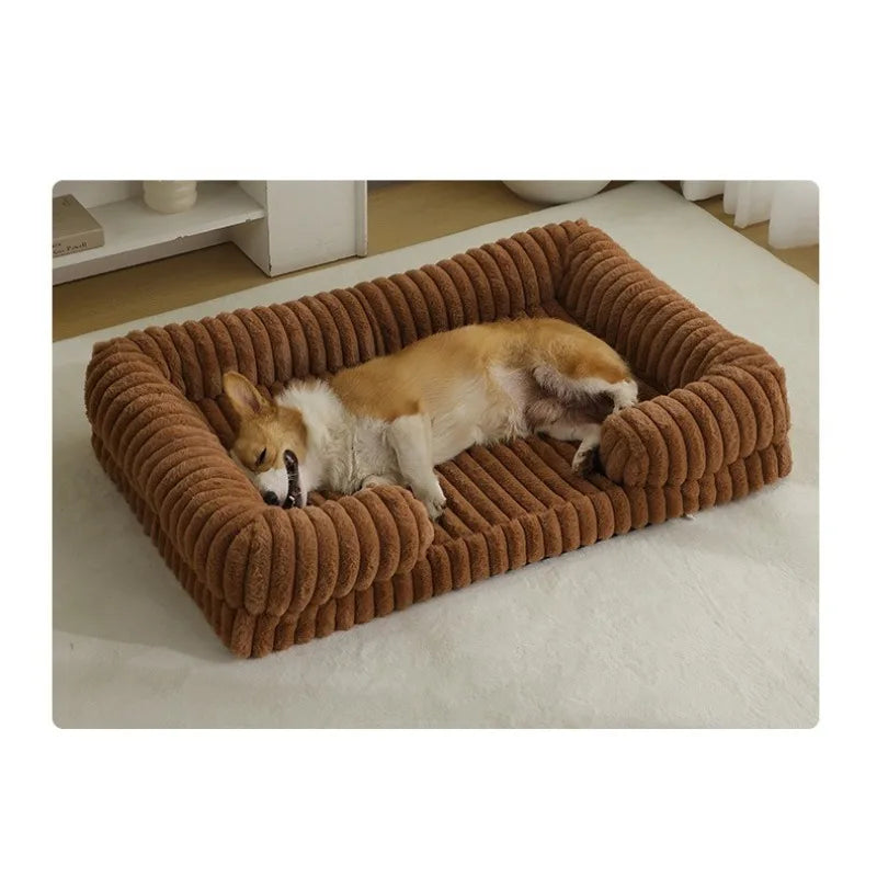 Orthopedic Memory Foam Dog Sofa | Calming Waterproof Bed with Removable Cover