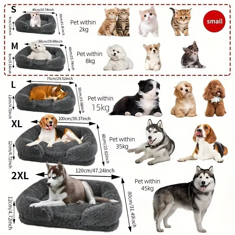 Orthopedic Memory Foam Dog Sofa | Calming Waterproof Bed with Removable Cover