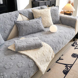 Paw Print Cute Plush Thick Sofa Decoration Non-slip Elegant Couch Cover