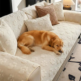 Paw Print Cute Plush Thick Sofa Decoration Non-slip Elegant Couch Cover