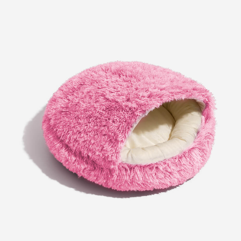 Pet Bed | Cozy Plush Semi-Enclosed Nest Bed | Calming Warmth for Dogs and Cats 10