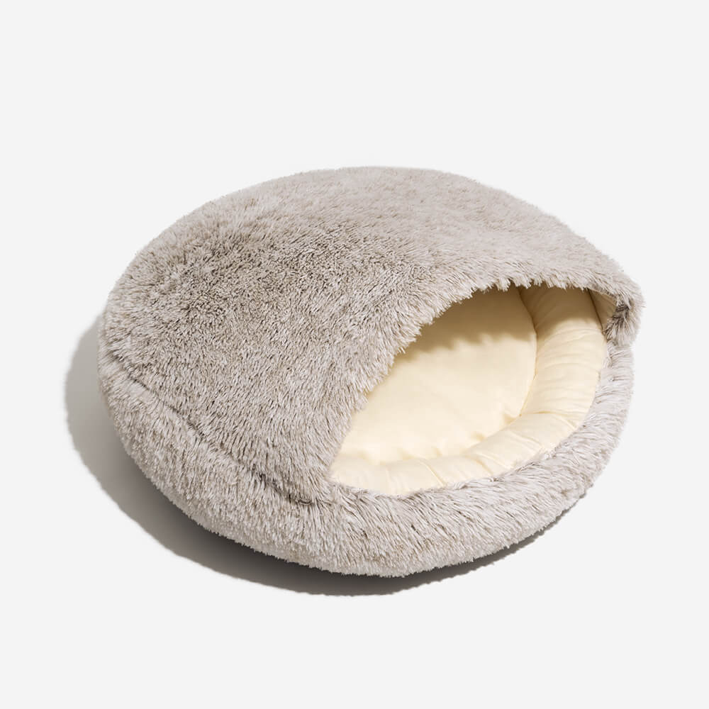 Pet Bed | Cozy Plush Semi-Enclosed Nest Bed | Calming Warmth for Dogs and Cats 6