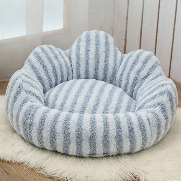 Pet Bed | Plush Faux Lambswool Sofa | Cozy Petal-Shaped Design 0