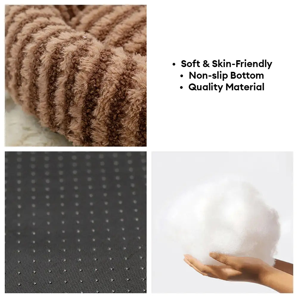 Pet Bed | Plush Faux Lambswool Sofa | Cozy Petal-Shaped Design 4