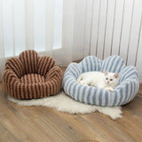 Pet Bed | Plush Faux Lambswool Sofa | Cozy Petal-Shaped Design 7