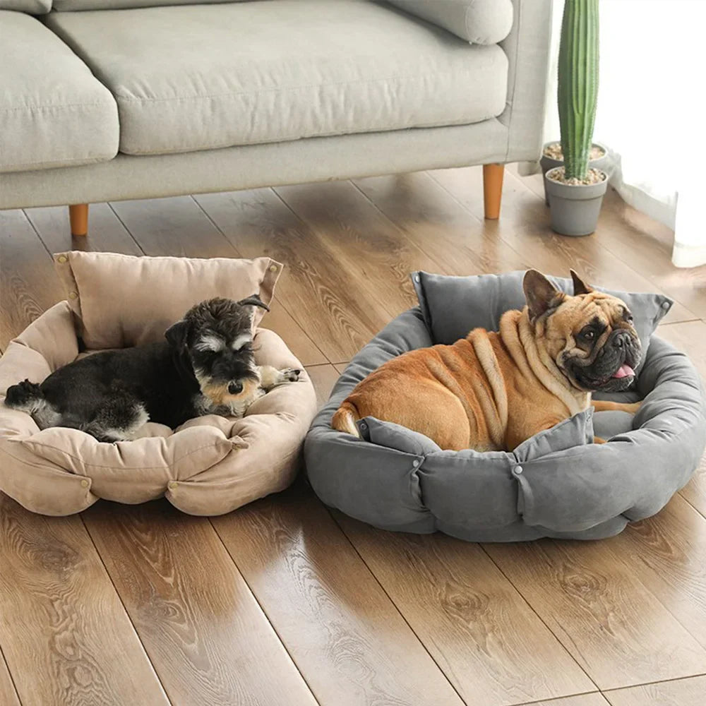 Pet Bed | Soft Cotton 3-in-1 Sofa Mat | Cozy Versatile Design for Dogs and Cats 3